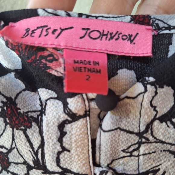 Betsey Johnson Womens High Low Floral Spaghetti Strap Midi Dress Size 2 - Picture 2 of 10